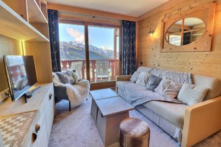 Rent in ski resort 2 room apartment sleeping corner 6 people (618) - Résidence les Crets - Méribel-Mottaret - Living room