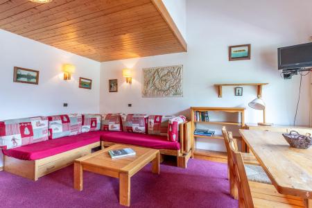 Ski verhuur Appartement 4 kamers mezzanine 8 personen (038) - Résidence les Plattières - Méribel-Mottaret - Woonkamer