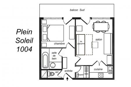 Location au ski Appartement 2 pièces 5 personnes (1004) - Résidence Plein Soleil - Méribel-Mottaret