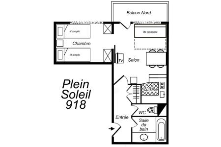 Location au ski Appartement 2 pièces 4 personnes (918) - Résidence Plein Soleil - Méribel-Mottaret
