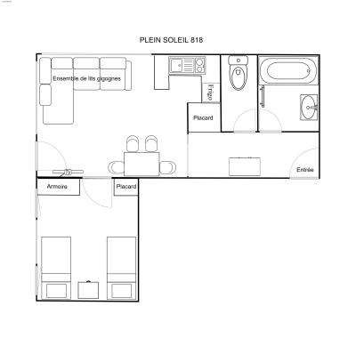 Ski verhuur Appartement 2 kamers 4 personen (818) - Résidence Plein Soleil - Méribel-Mottaret - Kaart