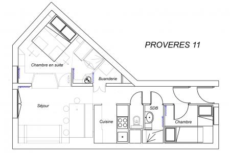 Location au ski Appartement 3 pièces 7 personnes (011) - Résidence Provères - Méribel-Mottaret