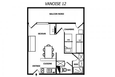 Location au ski Appartement 2 pièces 4 personnes (012) - Résidence Vanoise - Méribel-Mottaret