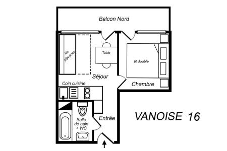 Location au ski Appartement 2 pièces 3 personnes (016) - Résidence Vanoise - Méribel-Mottaret