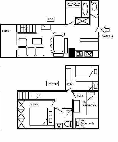 Appartement duplex 4 pièces 6 personnes (15)