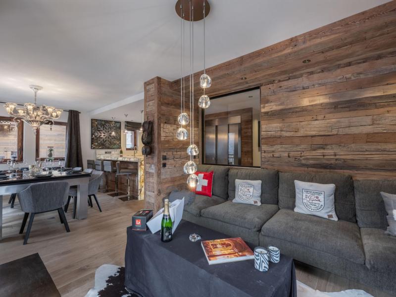 Rent in ski resort 5 room chalet 8 people - Chalet Cherferie - Méribel - Living room