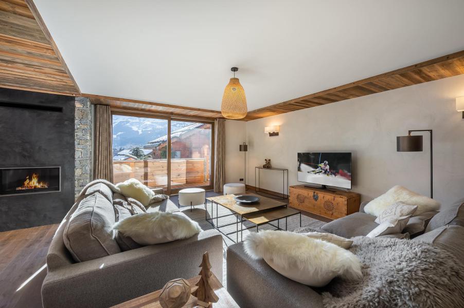 Rent in ski resort 5 room apartment 10 people (5) - Chalet les Flocons - Méribel - Living room