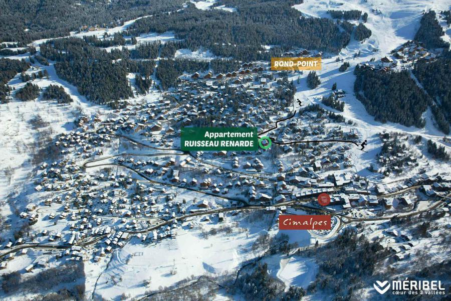 Ski verhuur Appartement 3 kamers 4 personen (2) - Chalet Ruisseau de la Renarde - Méribel - Kaart