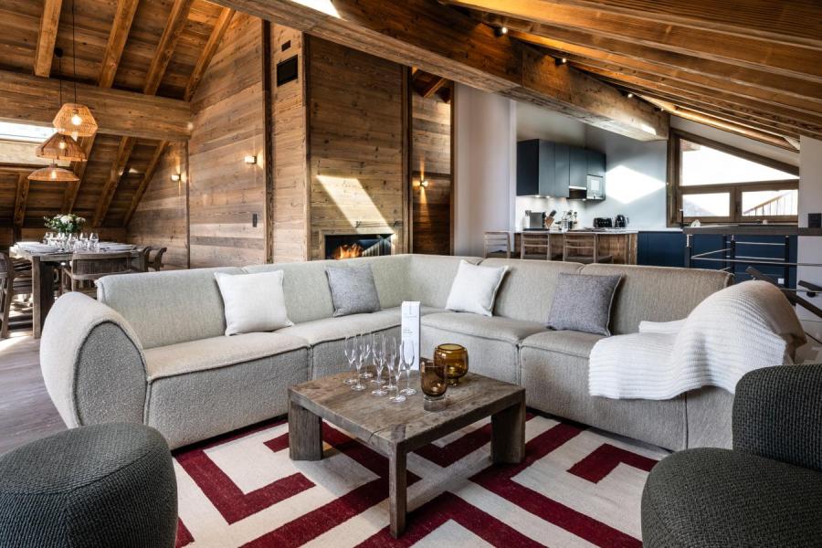 Rent in ski resort 5 room duplex apartment cabin 10-12 people (F21) - Falcon - Méribel - Living room