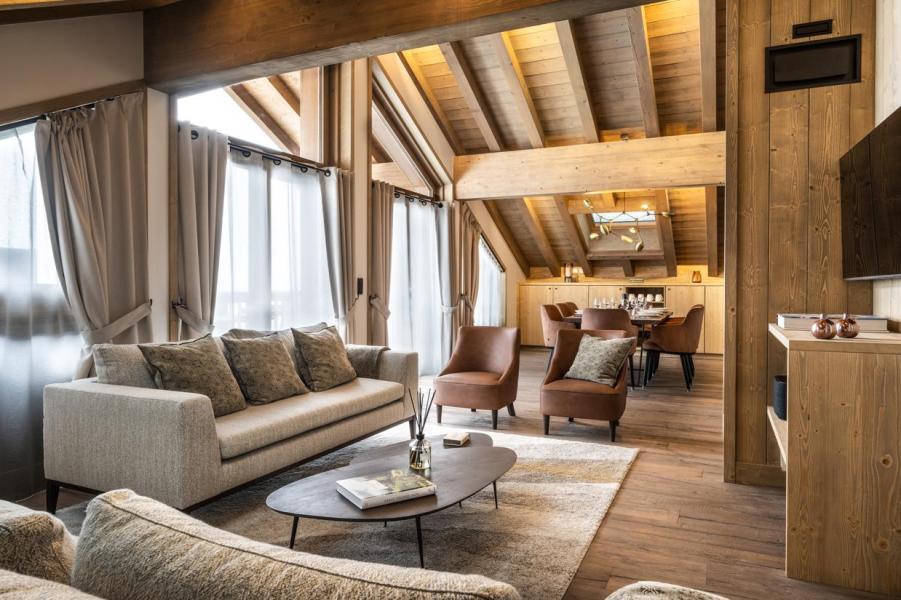 Ski verhuur Appartement 4 kamers 8 personen (C22) - Falcon - Méribel - Woonkamer