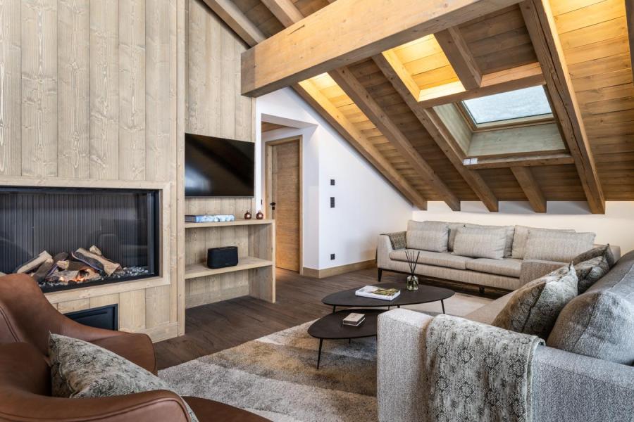 Ski verhuur Appartement 4 kamers 8 personen (C22) - Falcon - Méribel - Woonkamer