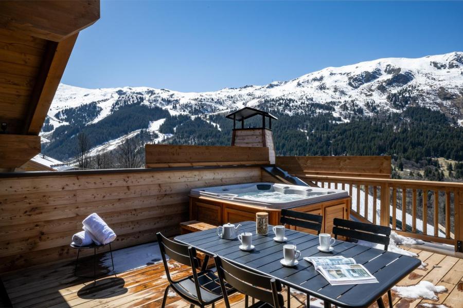 Ski verhuur Appartement duplex 4 kamers 6 personen (I01) - Falcon - Méribel - Terras