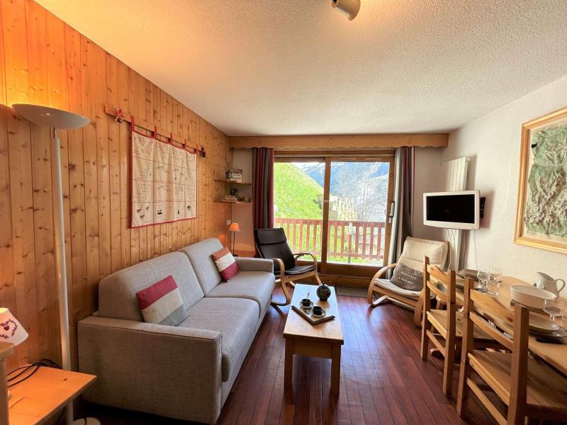 Ski verhuur Appartement 2 kamers 5 personen (011) - L'Ermitage - Méribel - Woonkamer