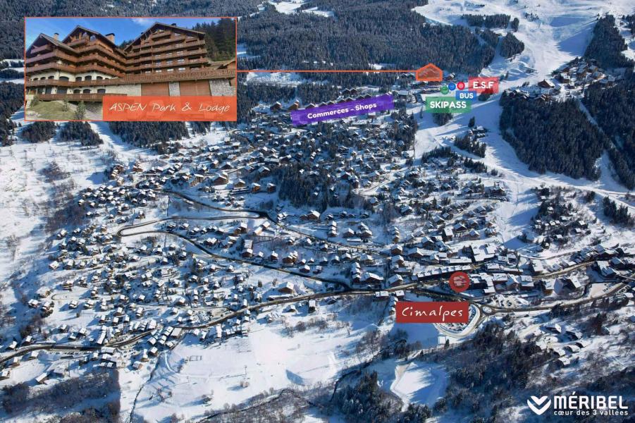 Ski verhuur Résidence Aspen Lodge & Park - Méribel - Kamer
