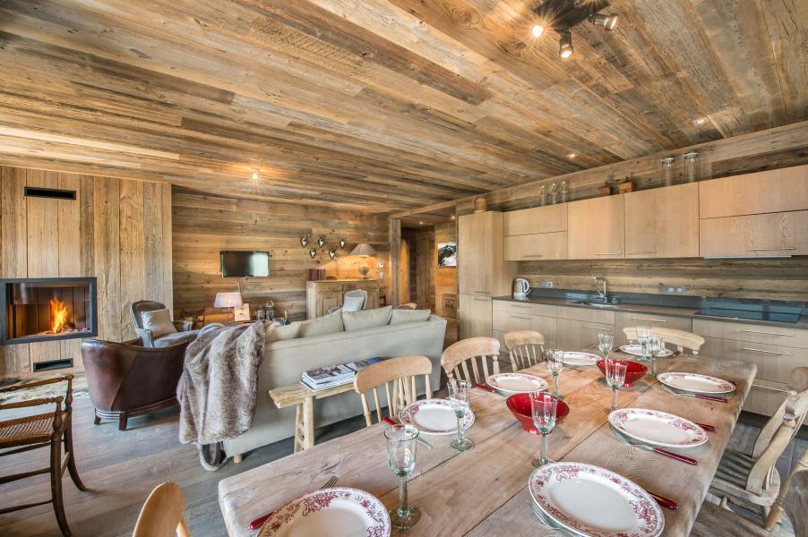 Ski verhuur Appartement 5 kabine kamers 8 personen (33) - Résidence Aspen Lodge & Park - Méribel - Woonkamer