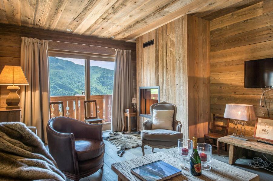 Ski verhuur Appartement 5 kabine kamers 8 personen (33) - Résidence Aspen Lodge & Park - Méribel - Woonkamer