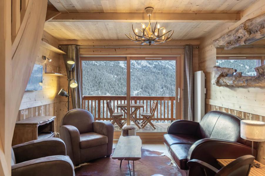 Rent in ski resort 5 room duplex apartment 8 people (22) - Résidence Chanrossa - Méribel - Living room