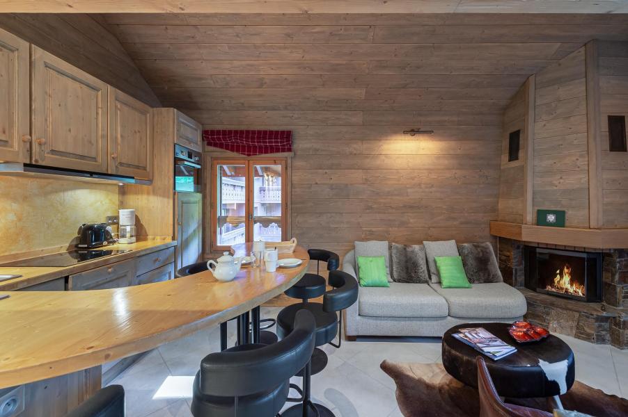 Ski verhuur Appartement duplex 4 kamers 5 personen (C322) - Résidence des Fermes de Méribel Village C - Méribel - Woonkamer