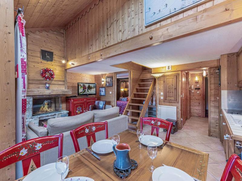 Ski verhuur Appartement duplex 4 kamers 6 personen (C319) - Résidence des Fermes de Méribel Village C - Méribel - Woonkamer