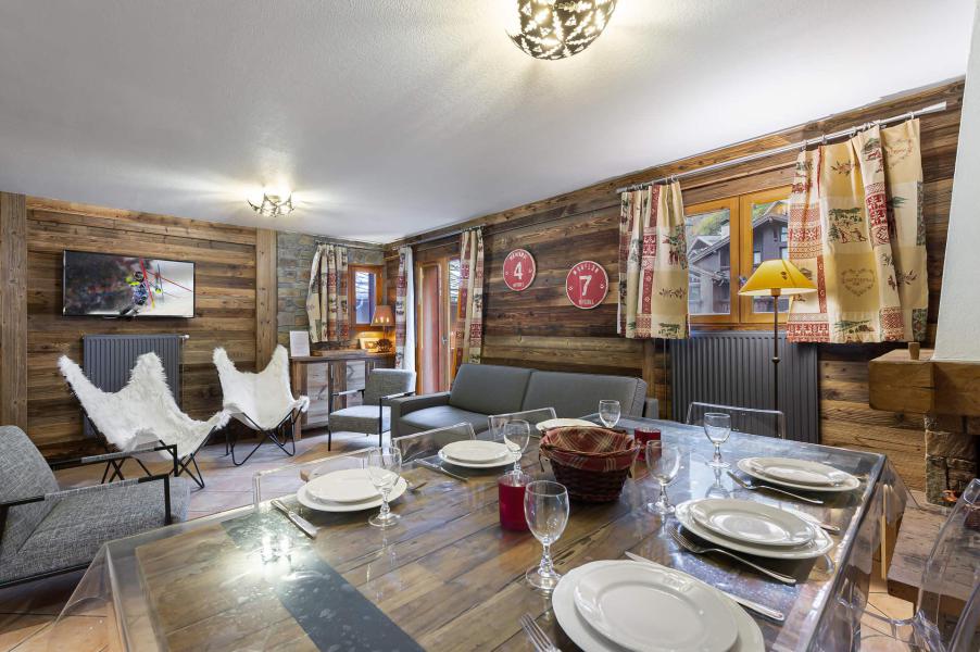 Ski verhuur Appartement triplex 5 kamers 9 personen (C318) - Résidence des Fermes de Méribel Village C - Méribel - Woonkamer