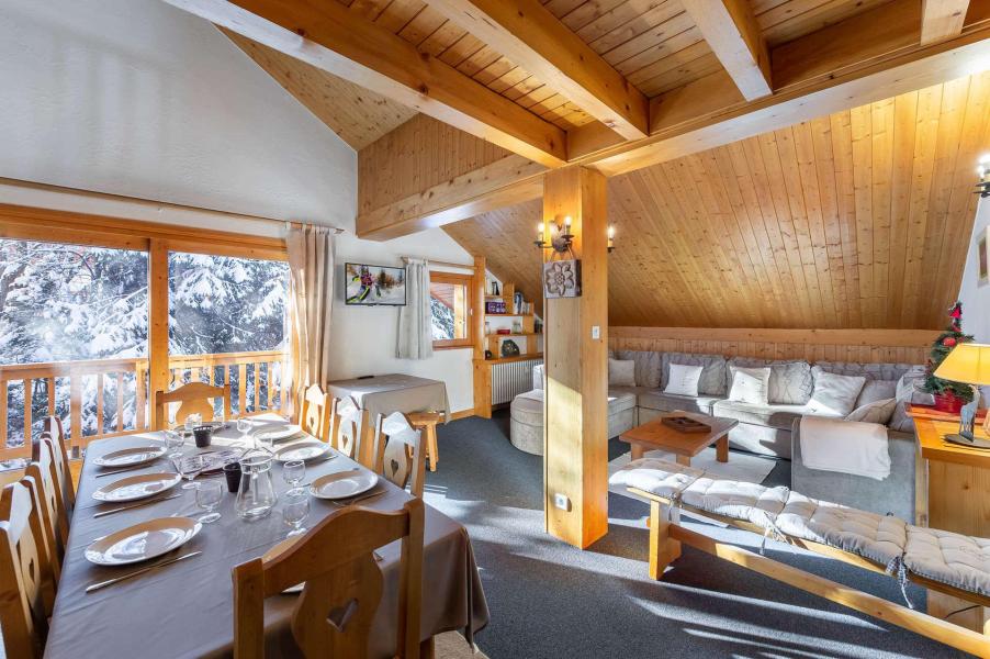 Rent in ski resort 4 room duplex apartment 8 people (12) - Résidence Diablerets - Méribel - Living room