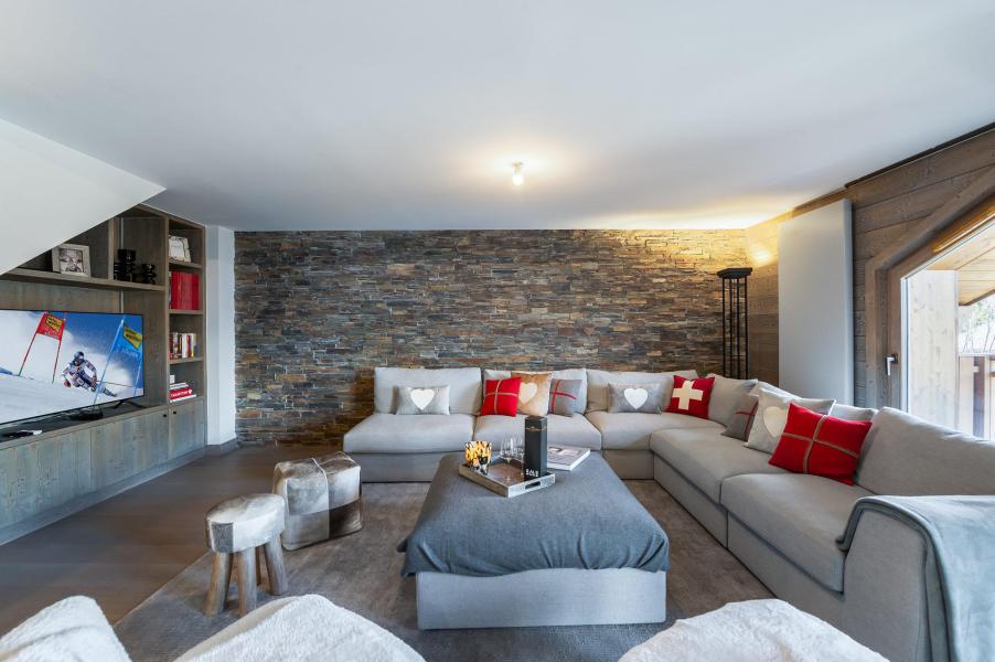 Skiverleih 4 Zimmer Maisonettewohnung für 9 Personen (401) - Résidence du Parc Alpin - Méribel - Wohnzimmer