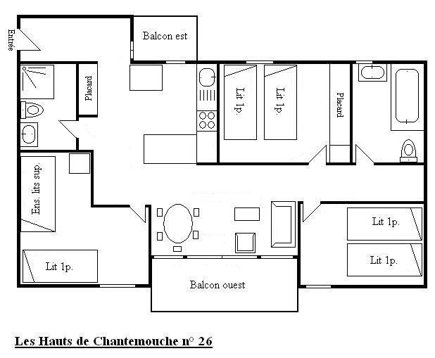 Location au ski Appartement 4 pièces 6 personnes (26) - Résidence Hauts de Chantemouche - Méribel