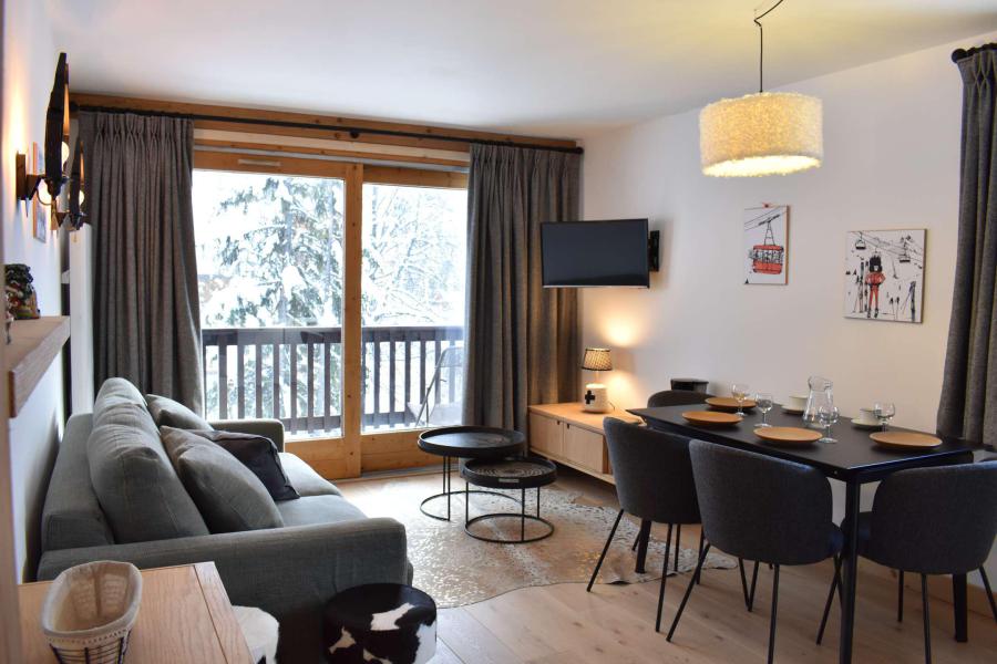 Ski verhuur Appartement 3 kamers 6 personen (08) - Résidence l'Edelweiss - Méribel - Woonkamer