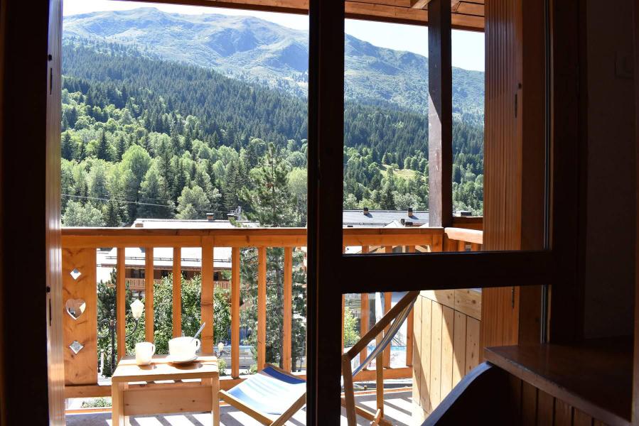 Skiverleih Duplex Wohnung 5 Zimmer Kabine 8 Personnen (J4) - Résidence la Croix de Verdon - Méribel - Terrasse