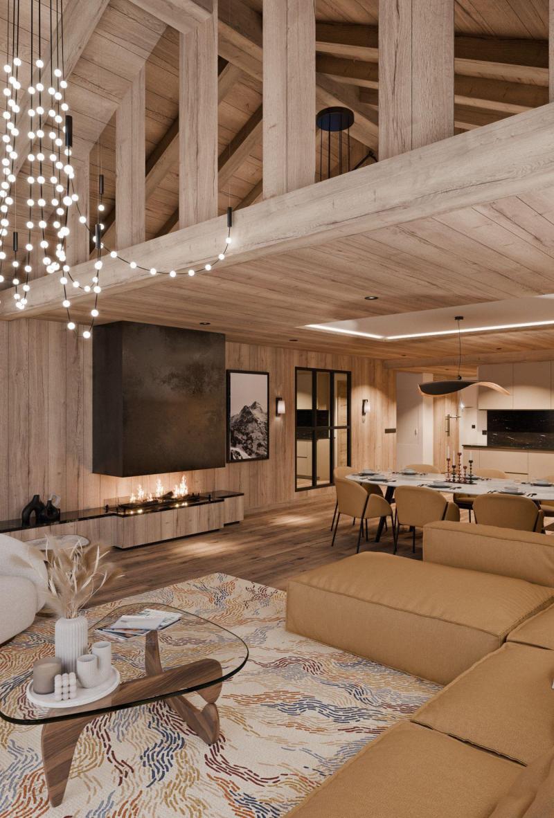 Rent in ski resort Résidence Le Bois des Ours - Méribel - Living room