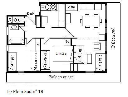 Location au ski Appartement 3 pièces 8 personnes (18) - Résidence le Plein Sud - Méribel