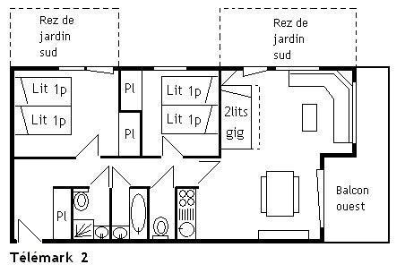 Location au ski Appartement 3 pièces 6 personnes (2) - Résidence le Télémark - Méribel