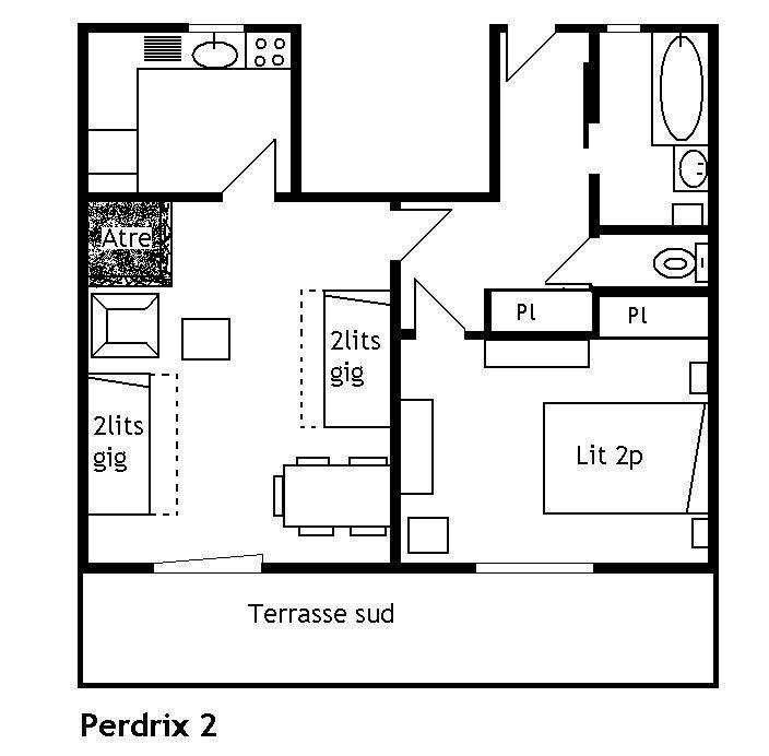 Location au ski Appartement 2 pièces 4 personnes (2) - Résidence les Perdrix - Méribel