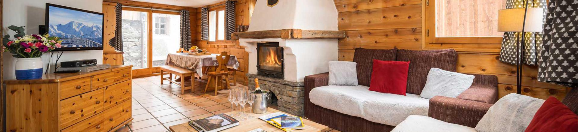 Rent in ski resort Chalet Castors - Méribel - Living room