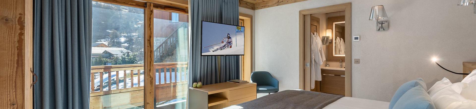 Ski verhuur Chalet quadriplex 7 kamers 12 personen - Chalet les Sorbiers - Méribel - Kamer