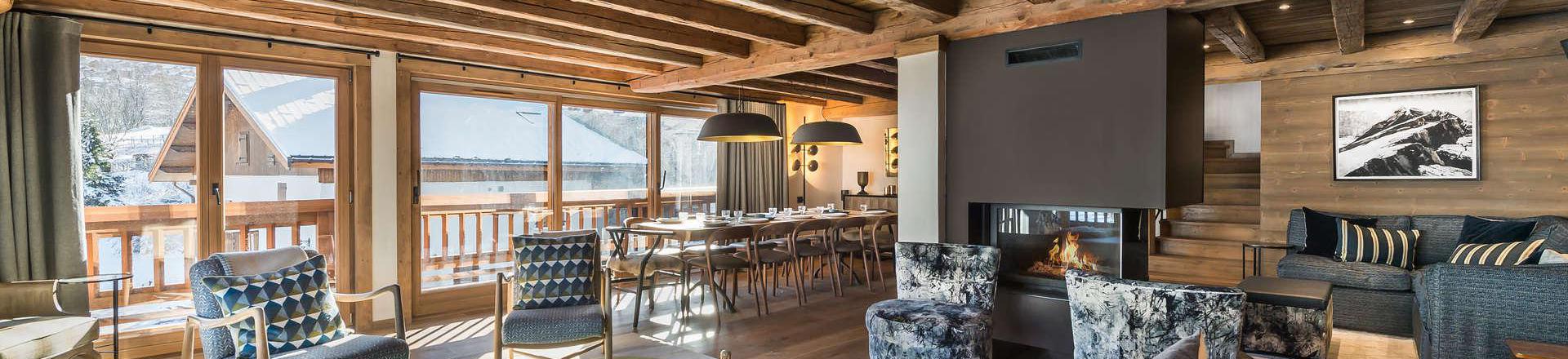 Rent in ski resort 6 room chalet 10 people - Chalet les Voutes - Méribel - Living room