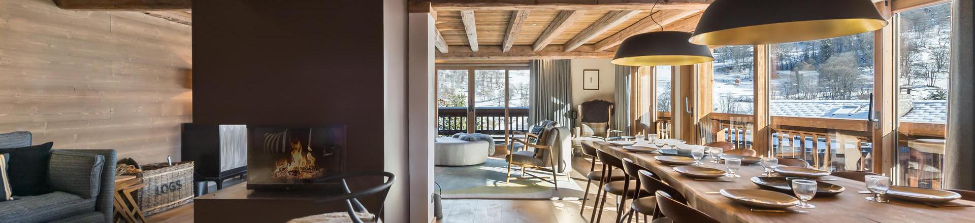 Location au ski Chalet 6 pièces 10 personnes - Chalet les Voutes - Méribel - Séjour