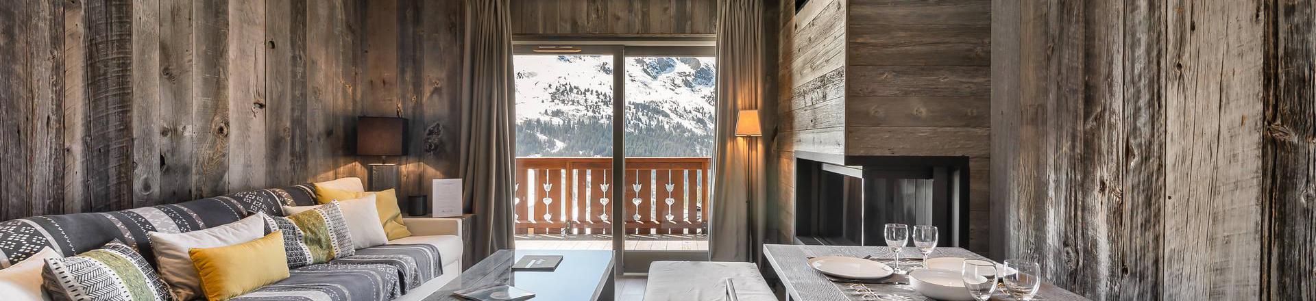 Аренда на лыжном курорте Апартаменты 3 комнат 4 чел. (52) - Résidence Aspen Lodge & Park - Méribel - Салон