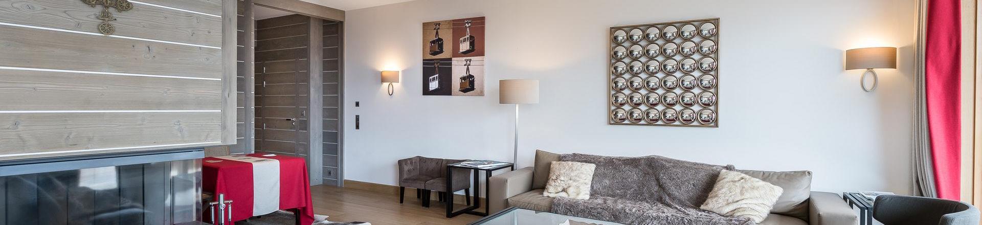 Rent in ski resort 4 room apartment 8 people (11) - Résidence Aspen Lodge & Park - Méribel - Living room
