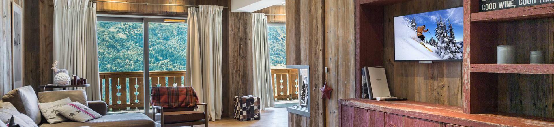 Rent in ski resort 4 room apartment 8 people (31) - Résidence Aspen Lodge & Park - Méribel - Living room
