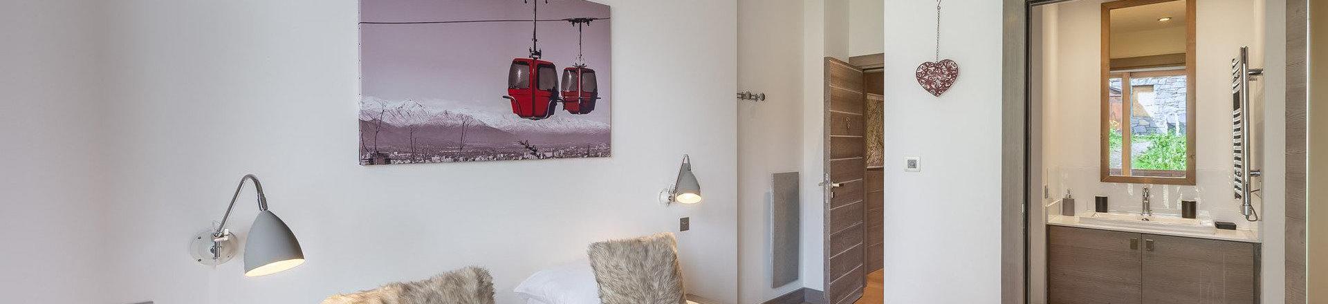 Ski verhuur Appartement 4 kamers 8 personen (11) - Résidence Aspen Lodge & Park - Méribel - Kamer