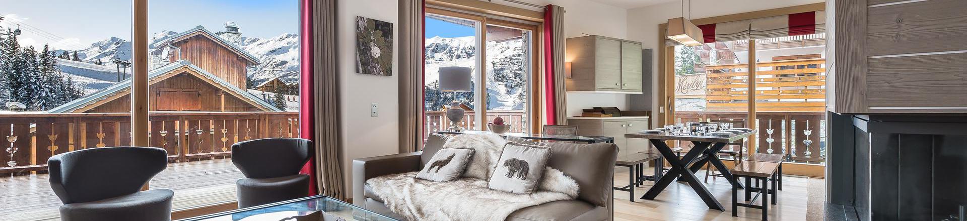 Location au ski Appartement 4 pièces 8 personnes (11) - Résidence Aspen Lodge & Park - Méribel - Séjour