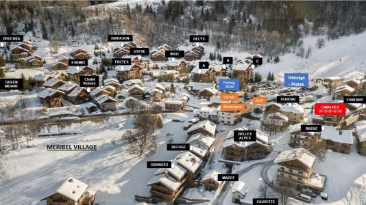 Alquiler al esquí Chalet quadriplex 6 piezas para 10 personas - Chalet le Refuge - Méribel - Plano