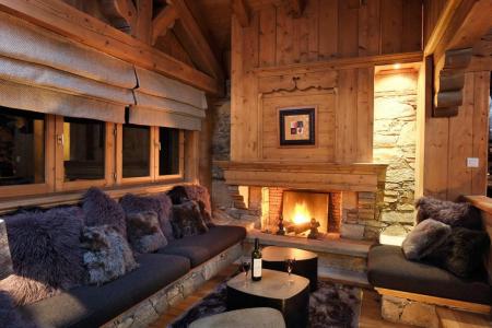 Rent in ski resort Chalet Mariefleur - Méribel - Fireplace