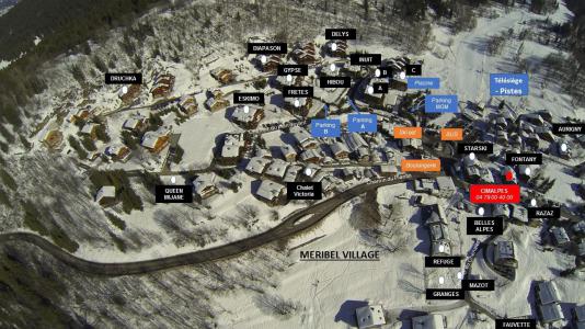 Rent in ski resort Semi-detached 3 room chalet 6 people - Chalet Razaz - Méribel - Plan