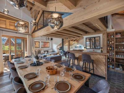 Skiverleih 6 Zimmer Chalet für 14 Personen (REVEDEMARMOTTES) - Chalet Rêve de Marmottes - Méribel - Esszimmer