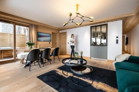 Skiverleih Wohnung 3 Zimmer Kabine 4-6 Personen (D01) - Falcon - Méribel - Wohnzimmer