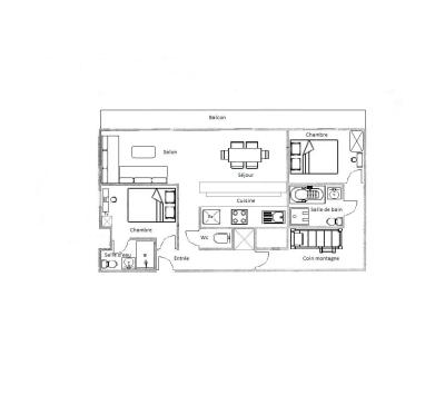 Skiverleih 3-Zimmer-Appartment für 6 Personen (40) - La Résidence les Brimbelles - Méribel - Plan