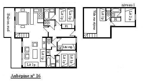 Location au ski Appartement duplex 5 pièces 11 personnes (16) - Résidence Aubépine - Méribel