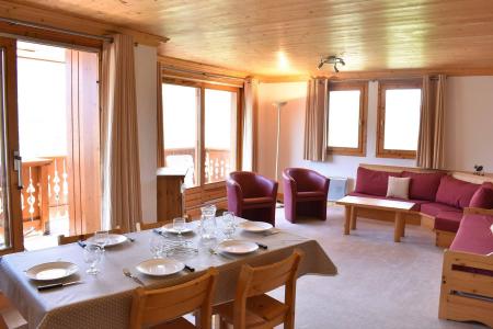 Ski verhuur Appartement 3 kamers 6 personen (05) - Résidence Aubépine - Méribel - Woonkamer